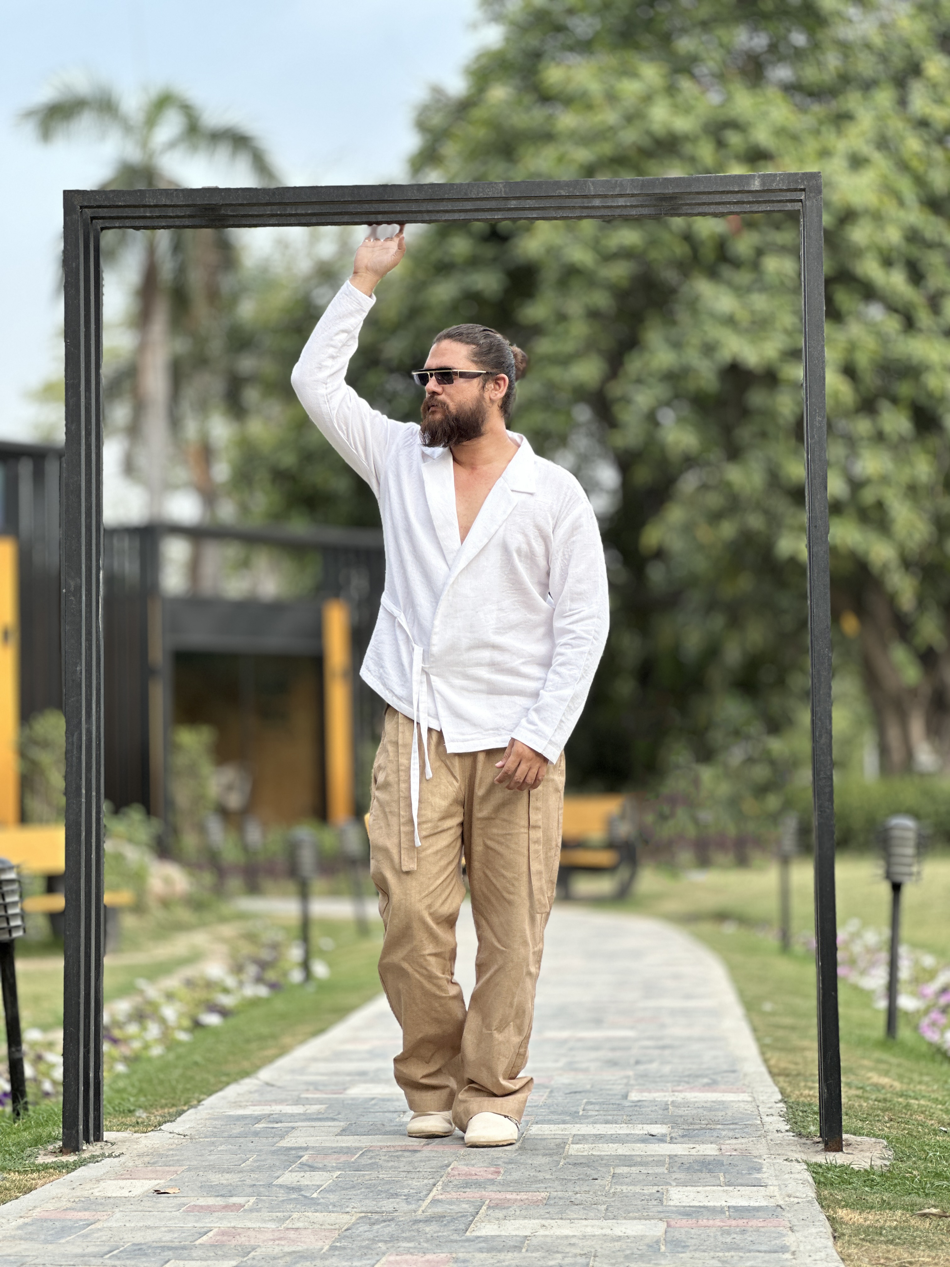 100% COTTON SHIRT WITH TIE & 100% COTTON TROUSER WITH TIE 3