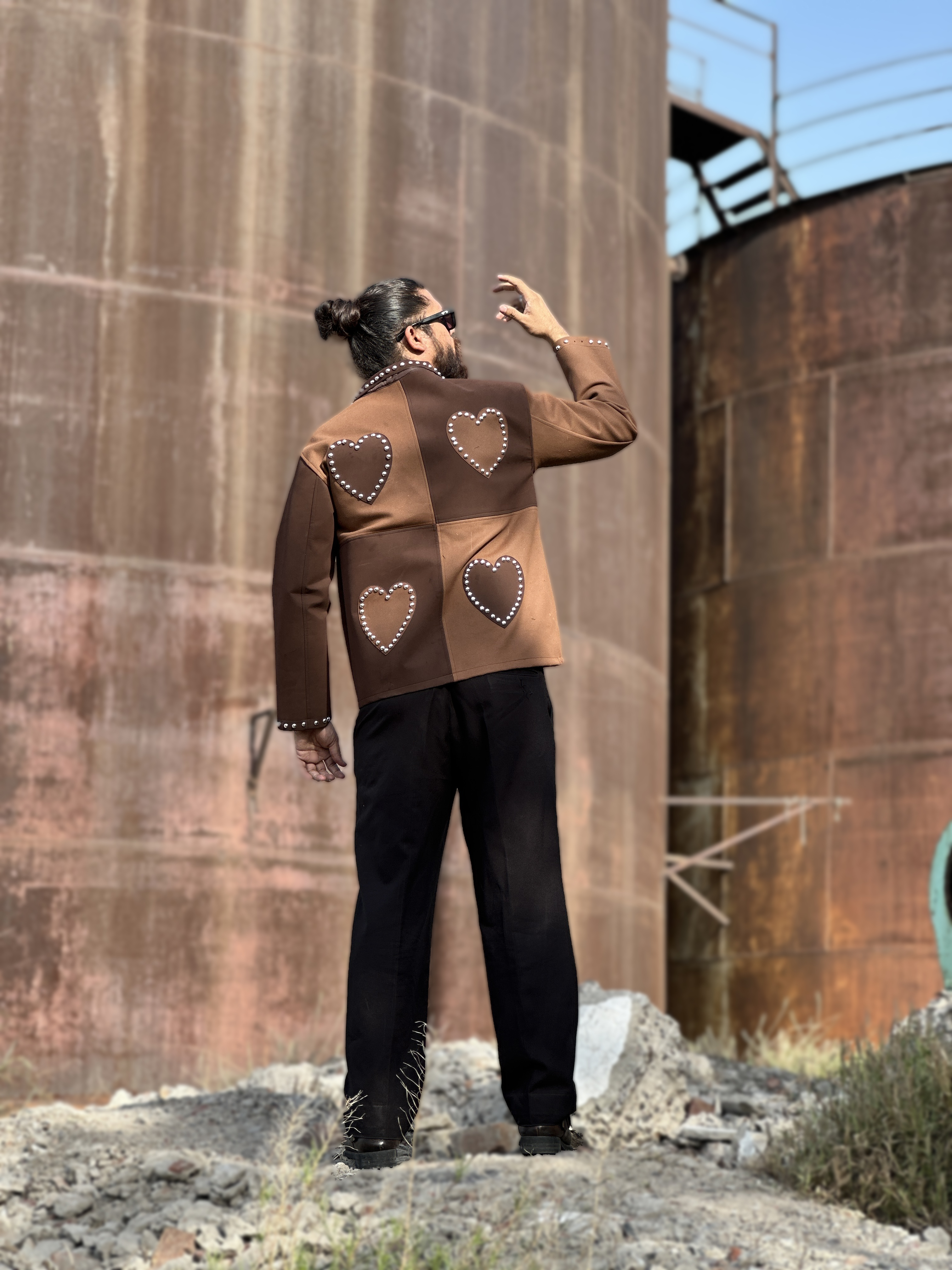 Brown Hearts Welding Jacket 2