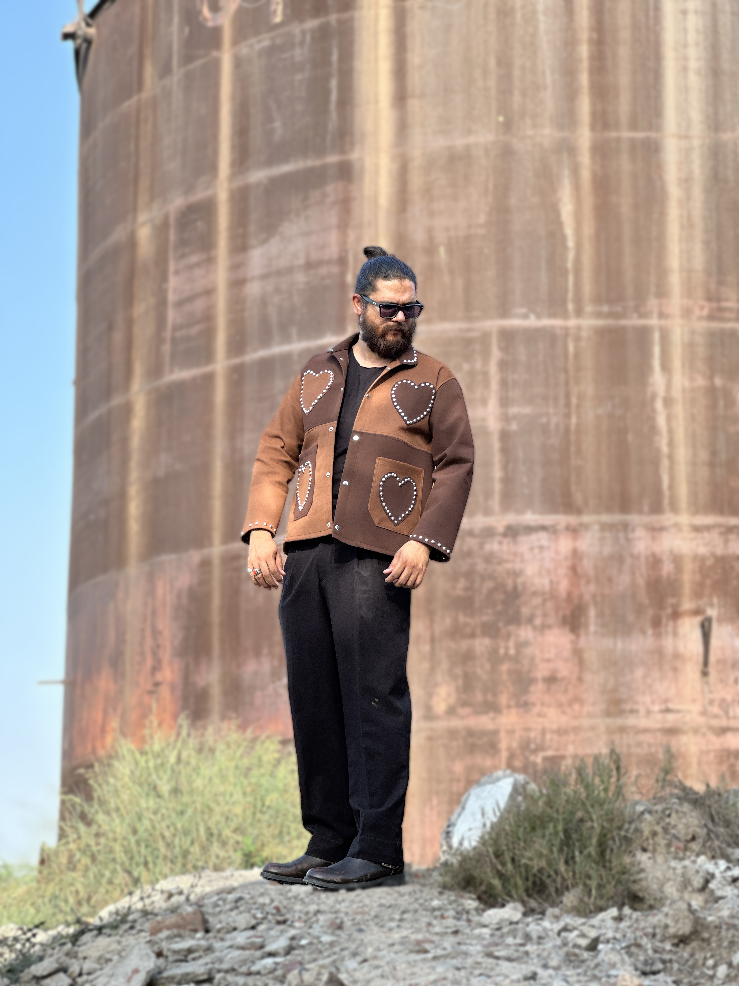 Brown Hearts Welding Jacket 4